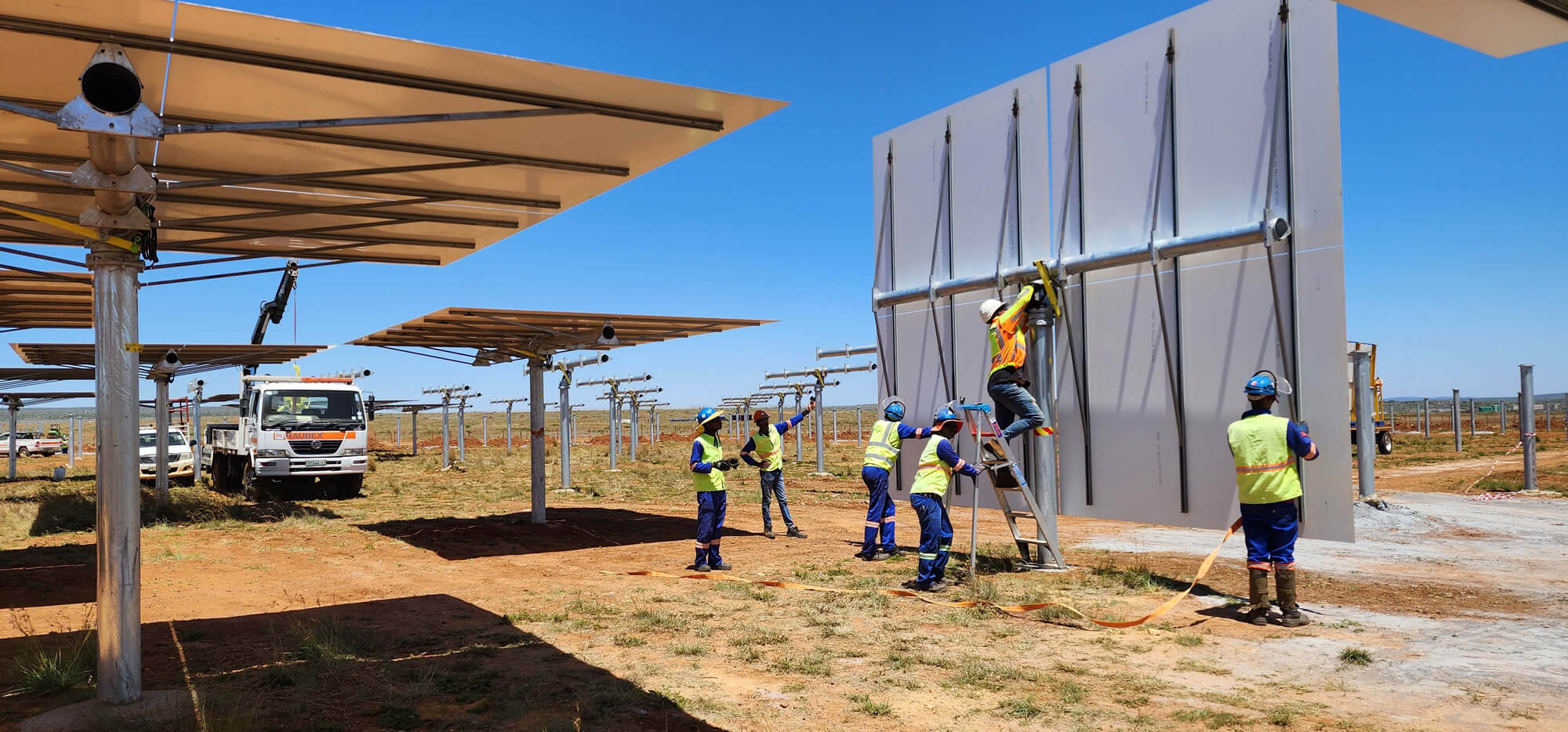 Redstone CSP Plant Mirror Installation