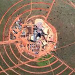 Aerial view of Redstone CSP construction underway