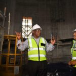 President Cyril Ramaphosa inside the Redstone CSP Tower