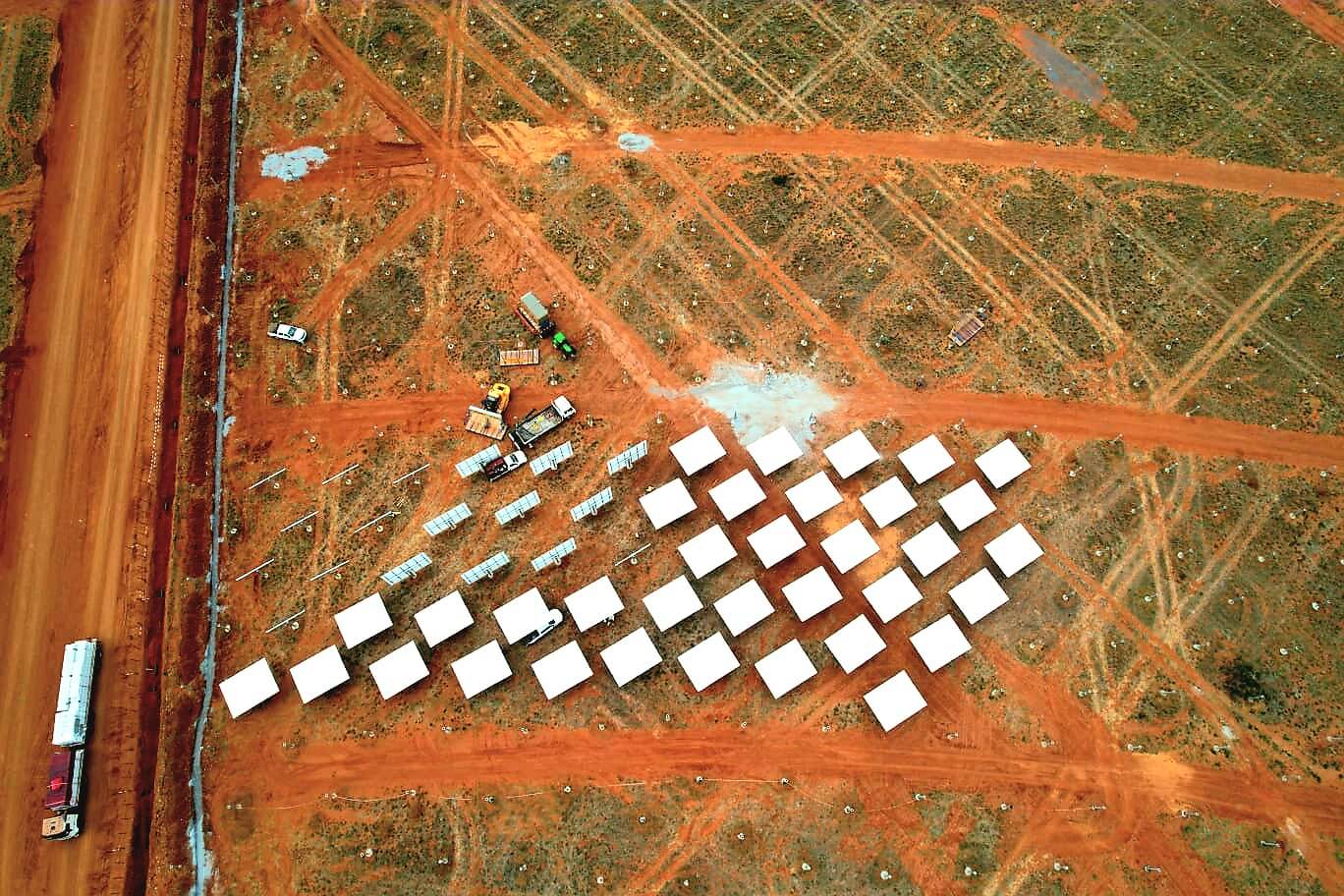 Redstone CSP Heliostat Field mirror installation