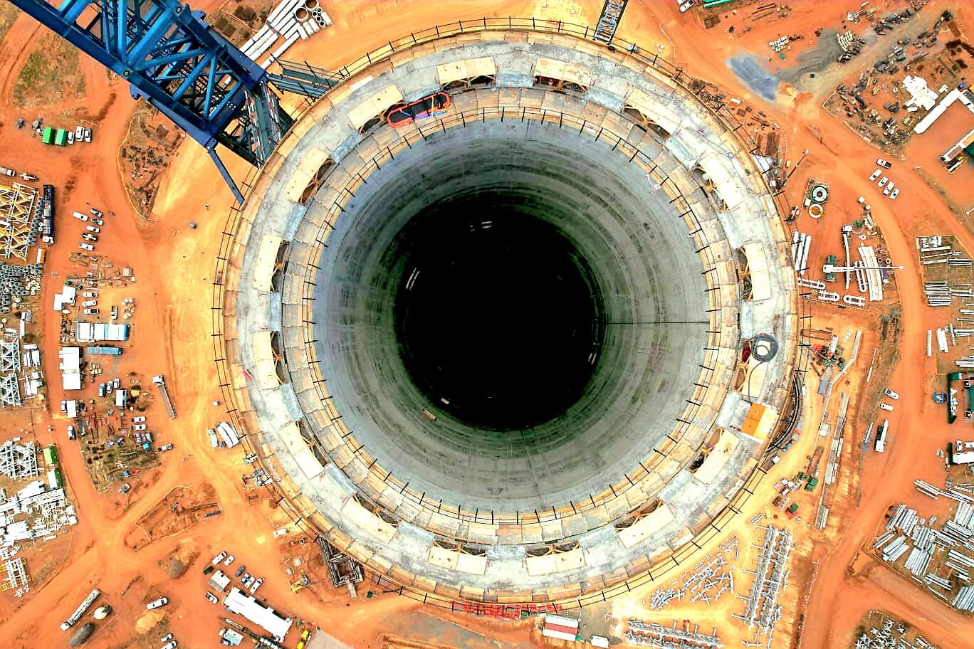 Top view of Redstone CSP tower