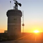 Redstone CSP tower under construction