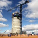 Redstone CSP tower construction