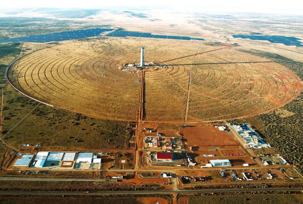 Aerial view of Redstone CSP Plant